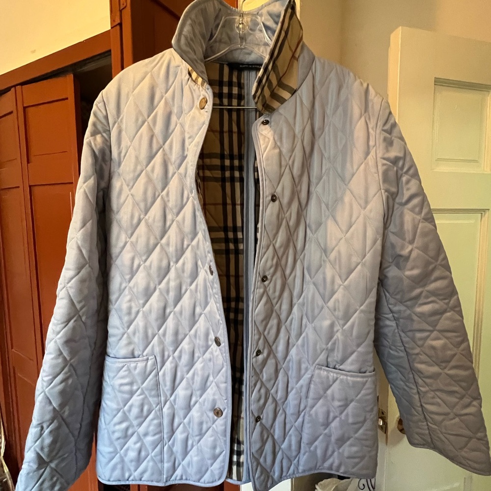 Burberry Sky Blue Quilted Jacket